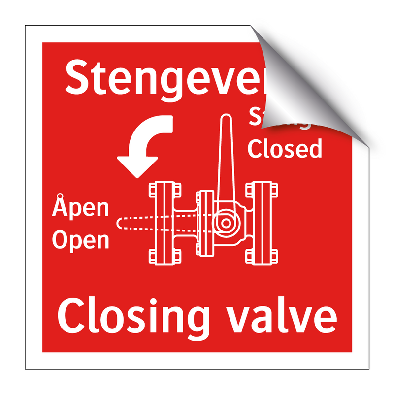 Stengeventil Closing valve & Stengeventil Closing valve & Stengeventil Closing valve
