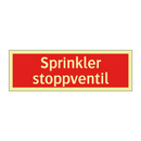 Sprinkler stoppventil