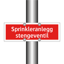 Sprinkleranlegg stengeventil