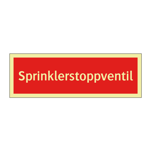 Sprinklerstoppventil