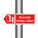 Branndør holdes lukket