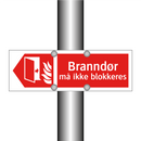 Branndør må ikke blokkeres
