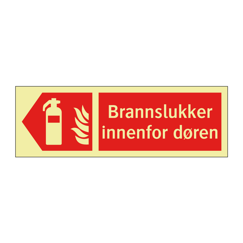 Brannslukker innenfor døren
