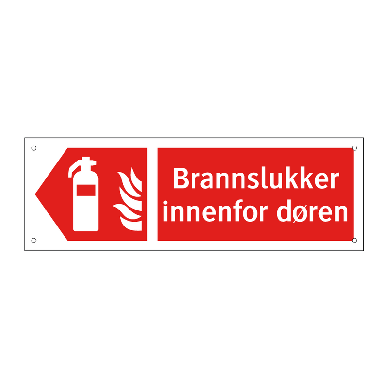 Brannslukker innenfor døren