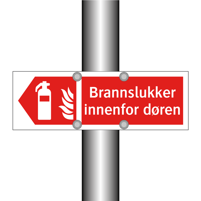 Brannslukker innenfor døren