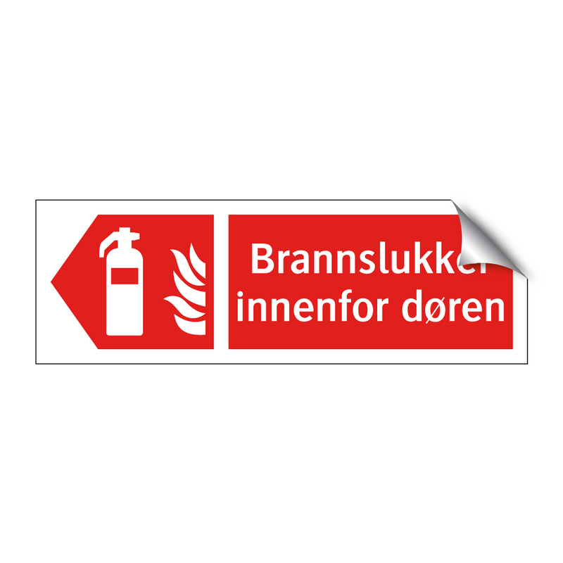 Brannslukker innenfor døren
