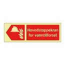 Hovedstoppekran for vanntilforsel