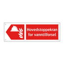 Hovedstoppekran for vanntilforsel