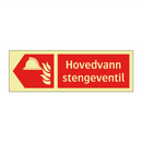 Hovedvann stengeventil