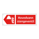 Hovedvann stengeventil