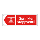 Sprinkler stoppventil