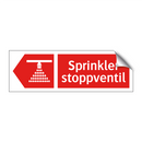 Sprinkler stoppventil