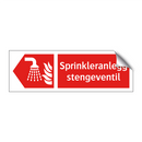 Sprinkleranlegg stengeventil