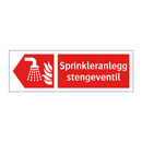Sprinkleranlegg stengeventil