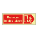 Branndør holdes lukket