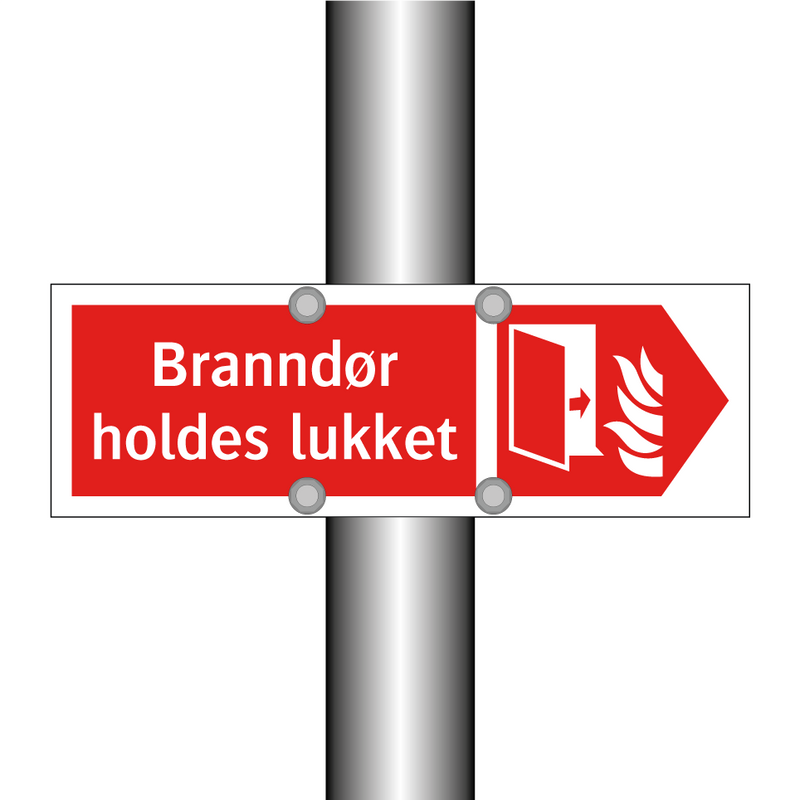 Branndør holdes lukket & Branndør holdes lukket & Branndør holdes lukket