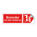Branndør må ikke blokkeres