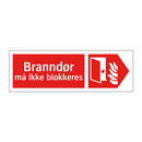 Branndør må ikke blokkeres