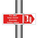 Fire door keep closed Branndør holdes lukket