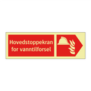 Hovedstoppekran for vanntilforsel