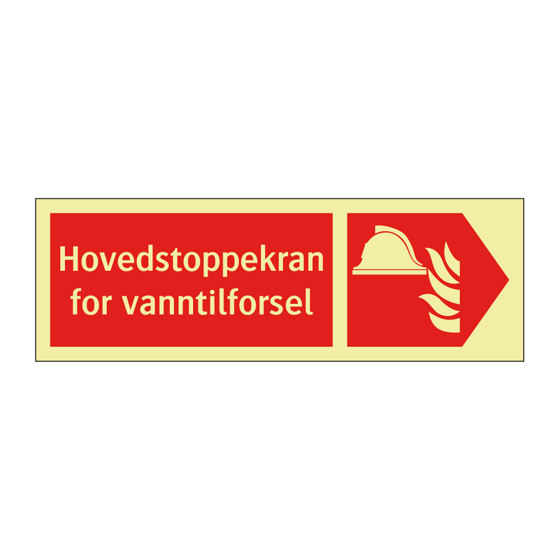 Hovedstoppekran for vanntilforsel