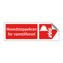 Hovedstoppekran for vanntilforsel