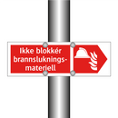 Ikke blokkér brannslukningsmateriell