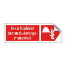Ikke blokkér brannslukningsmateriell