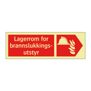 Lagerrom for brannslukkingsutstyr