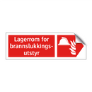 Lagerrom for brannslukkingsutstyr