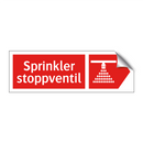 Sprinkler stoppventil