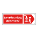 Sprinkleranlegg stengeventil