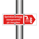 Sprinkleranlegg stengeventil på innsiden