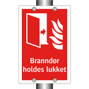 Branndør holdes lukket