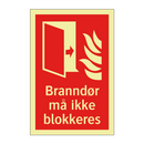 Branndør må ikke blokkeres