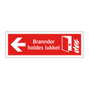 Branndør holdes lukket