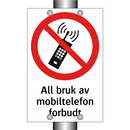 All bruk av mobiltelefon forbudt