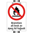Brannfare all bruk av åpen ild forbudt