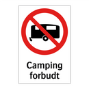 Camping forbudt campingvogn