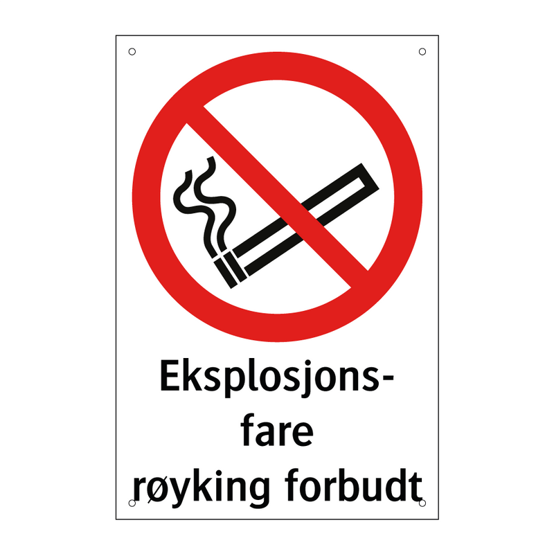 Eksplosjonsfare røyking forbudt