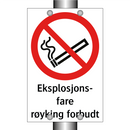 Eksplosjonsfare røyking forbudt