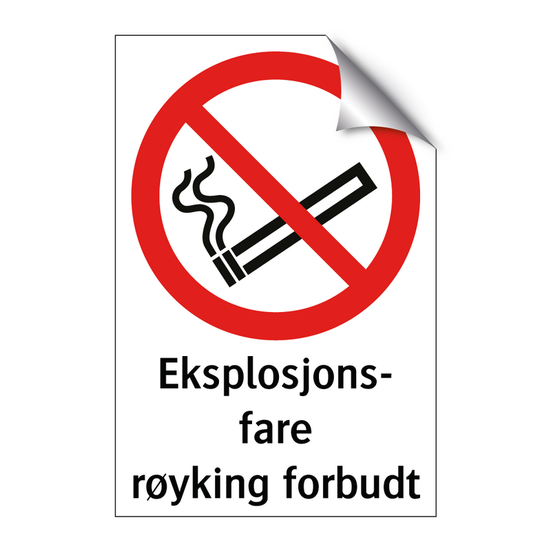 Eksplosjonsfare røyking forbudt