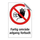Farlig område adgang forbudt