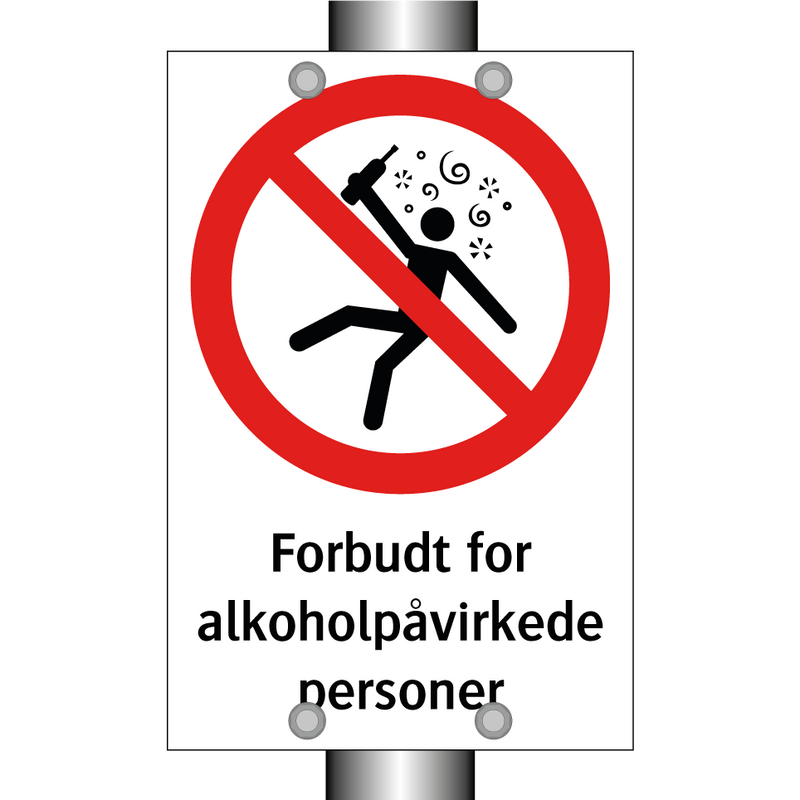 Forbudt for alkoholpåvirkede personer