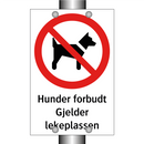 Hunder forbudt gjelder lekeplassen