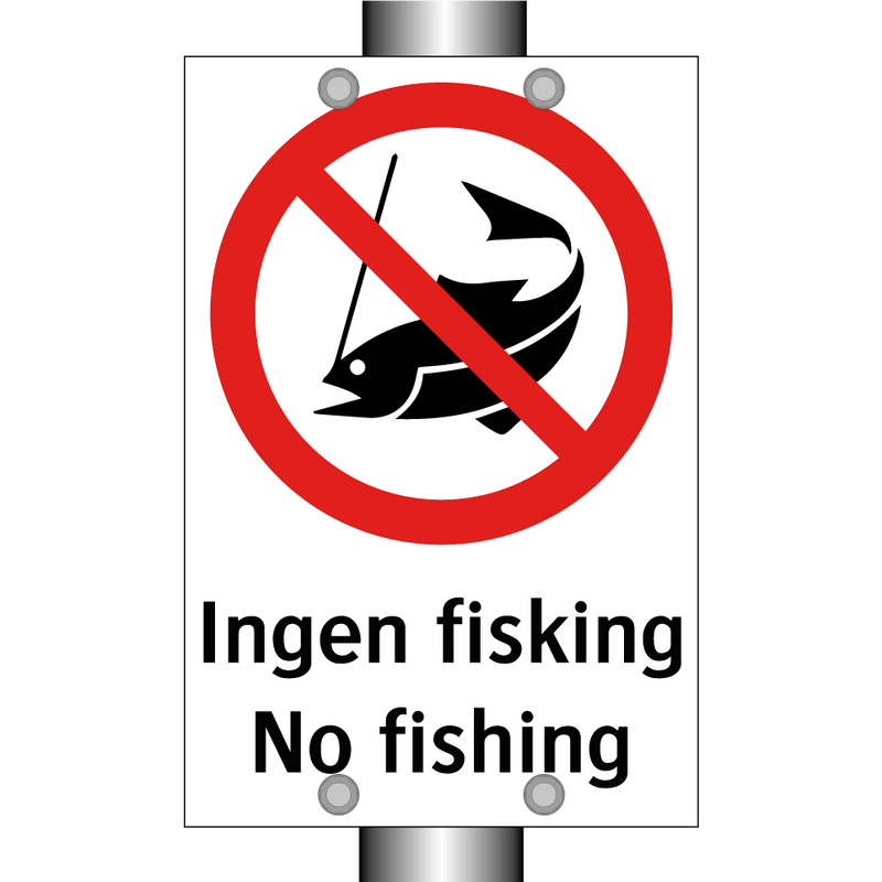 Ingen fisking No fishing