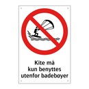 Kite må kun benyttes utenfor badebøyer