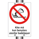 Kite må kun benyttes utenfor badebøyer