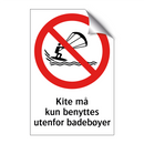 Kite må kun benyttes utenfor badebøyer