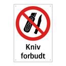 Kniv forbudt